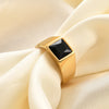 Big Square Cut Stone Signet Ring Large Colour Quartz Cocktail Ring For Women Men Jewelry Party Gifts - Image 6