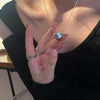 Silver Heart-shaped Star Zircon Pendant Necklace for Women Choker Style. Elegant jewelry accessory - Image 5