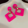 Fresh Color Dangle Earrings Geometric Square Round Drop Earrings Spring Summer Women's Earrings Daily Clothing Ear AccessoriesA - Image 8