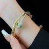 Gold Plated Snake Bracelets Bangleles Personality Design Zircon Bracelet for Women Men Party Jewelry Anniversary Gift K - Image 2