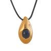 Stainless Steel Water Drop Agate Stone Pendant PU Leather Necklace for Women Statement Jewelry Accessories - Image 7