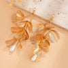 Romantic Petal Flower Long Hanging Earrings for Women Elegant Tassel Piercing Drop Earrings Wed Jewelry Gift - Image 6