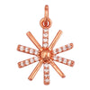 Cute Colourful Star Snowflake Sun FLowers Gold Charm Pendant, Cubic Zirconia CZ Paved,Jewelry Necklace Accessories - Image 26