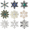 Rhinestone Snowflake Brooch for Women Unisex Pearl Flower Pins Banquet Party Backpack Gifts Jewelry Accessories - Image 1