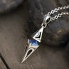 Sword Pendant Necklace with Clear Stone Accents - Image 1