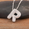 Light Aesthetic 26 A-Z Letters Sparkling Zircon Pendant Necklace Initials Alphabet For Women Lucky Jewelry Accessories - Image 21