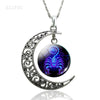 12 Constellation Necklace Zodiac Signs Cabochon Glass Crescent Moon Pendant Clavicle chain Necklace Birthday Gifts for Women - Image 16