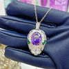 Vintage Snake-Shaped Haute Couture Jewelry Set Purple Crystal a Beautiful Gift for You Or Someone Special - Image 7
