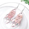 Mirrored Ufo Alien Acrylic Earrings for Women Glitter Pink Rocket Spaceship Long Drop Earring Creative Jewelry Birthday Gift - Image 7