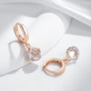 Rose Gold Color Drop Earrings for Women White Zircon Accessories Daily Jewelry crystal Gift - Image 5