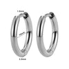 1 Pair Titanium Classic Hinged Huggie Hoops Minimalist 18G Platinum Plated Lightweight Earlobe Earrings - Image 9
