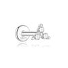 1PC Sparkling Piercing Stud Earrings Silver Shining Circle Earring For Women Ear Bone Earring Jewel - Image 35