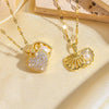 French Shell Pearl Necklace For Women Gold Color Stainless Steel Zircon Love Heart Clavicle Chain Choker Wedding Jewelry - Image 9