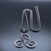 Goth Triquetra Triskelion Triskele Necklace Stainless Steel Celtic Knot Necklaces Amulet Irish Knots Jewelry Teen Wolf N8573S03 - Image 2
