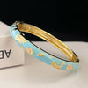 Enamel Chinese Cloisonne Bracelet Traditional Chinese Peony Filigree Flower Bangle Ethnic Vintage Women's Hand Bracelet - Image 1