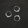Titanium Square Zircon Nose Ring Earrings Closed Ring Buckle Earrings Body Piercing Jewelry - Image 3