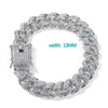 HipHop Men Women 13MM Prong Cuban Link Chain Bracelet Bling Iced Out 2 Row Rhinestone Paved Miami Rhombus Cuban Chain Jewelry - Image 7