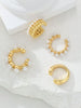 4pcs Exaggerated Vintage Coin Pearl Waterdrop Wide Clip-On Earrings Set For Women Vacation Date Daily Party Jewelry Gift - Image 4