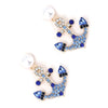 Creative Anchor Pearl Earrings For Women Vintage Rhinestone Charms Cross Pendant Earrings Office Party Jewelry Lady Gift - Image 5