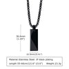 Mens Stylish Geometric Rectangle Pendant Necklace,Stainless Steel Length Adjustable Box Chain, Male Jewelry Gift - Image 6