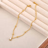 Stainless Steel Gold Plated Stylish Anklet for Women Cubic Zirconia Chain Summer Jewelry - Image 4