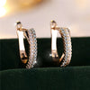 Female Green Zircon Stone Clip Earrings Charm Gold Color Wedding Jewelry For Women - Image 8