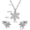 Flower Rose Jewelry Sets For Women Fairy Moon Stars Pineapple Pendant Necklace Earrings Romantic Office Accessories - Image 23