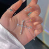 Kpop Shiny Star Necklace for Women Y2K Crystal Zircon Cross Pendant Necklaces Girls Antique Silver Color Clavicle Chain - Image 23