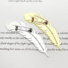Classics Originality Stainless Steel Feather Brooches Golden Metal Smooth Surface Shine Pins Unisex Clothes Accessories - Image 2