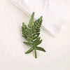 Fern Leaf Brooch Green Lacquer Pin Jewelry Plant Flower Corsage Minimalist Design Badge - Image 5