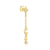 1PC Silver Eight-pointed Star CZ Piercing Earring For Women Tassel Chain Stud Earring Party Jewelry - Image 38