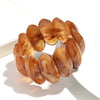 Vintage Acrylic Amber Elastic Geometric Bracelets Bangles for Women Stretchy Resin Big Cuff Bracelet Jewelry - Image 10