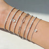 6Pcs Silver Plated Rhinestone Bracelets for Women Elegant Multi Layer Chain Jewelry Set - Image 2