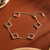 Women's Clear Shiny Zircon Hollow Four-Leaf Flower Bracelet Aesthetic Jewelry Gift Design - Image 8
