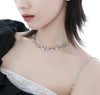 Y2K Moonstone Necklac Star Tassels Pendant Kpop Shiny Clavicle Zircon Chain for Women Girls Party Gift Jewelry - Image 9