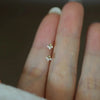 Silver Plated Gold Mini Fish Tail Earrings for Women Korean Simple Sweet Daily Jewelry Wearing - Image 3