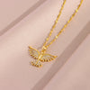 Sparkly Gold Plated Vintage Phoenix Pendant Necklaces For Women Retro Style Female Daily Wear Stainless Steel Neck Chain - Image 5