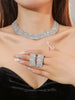 3pcs Women's Jewelry Set Rhinestone Earrings Necklace Wedding Party Accessories-4068 - Image 12
