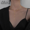 Pendant Choker Necklace for Women Minimalist Bamboo Chain Necklace Women Stainless Steel Necklace Jewelry - Image 1