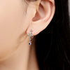 Silver Mysterious Star Moon Earrings Jewelry Versatile Hoop Earrings For Women Jewelry Birthday Party Gifts - Image 3