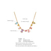 White Colorful Delicate Bling Cubic Zirconia Pendant Necklace Stainless Steel Jewelry Gift - Image 6