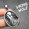 Full Moon Wolf Compass Men Necklaces Stainless Steel Pendant Chain Women Punk Jewelry Accessories Gifts - Image 7