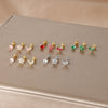 3PCS Women's Stainless Steel Flower Small Stud Earrings Set Outdoor Travel Carnival Party Festival Dressing Gifts - Image 2