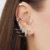 Gold Plated Huggie Earrings with CZ Zircon Thin Ear Hoops Cartilage Earring for Women Round Minimal Earring Piercing Jewelry - Image 3