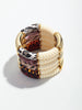 Acrylic Bamboo Curved Tube Couple Bracelets for Women Men Leopard Resin Chunky Elbow Beads Elastic Bangle Stack Jewelry Gift - Image 3