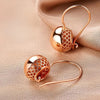 Simple Ball Shaped Hook Earrings For Women Rose Gold Color Unique Daily Jewelry Accessories - Image 3