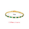Emerald Cubic Zirconia CZ Tennis Bracelets for Women Gold Plated Charm Green Female Bangles Wedding Jewelry Gift - Image 11