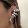 C Shaped Acrylic Ear Cuff for Women Simple Gold Silver Color No Pierced Round Clip Earrings Punk Female Jewelry Gift - Image 1