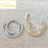 Titanium Ear Helix Cartilage Conch Tragus Piercing Earrings Segment Hoop CZ 16G Fan-Haped Septum Nose Ring Body Jewelry - Image 1