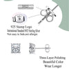 QooLady Silver Shiny Square Cubic Zirconia Stud Earrings for Women Jewelry Accessories Gift - Image 5